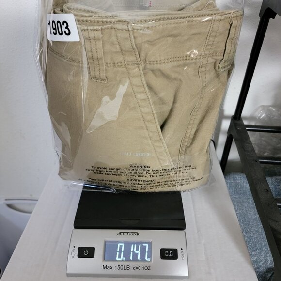 Wrangler Mens Cargo Shorts Sz 40 Relaxed Fit Flat Front Cotton Blend Khaki Tan - Picture 13 of 13